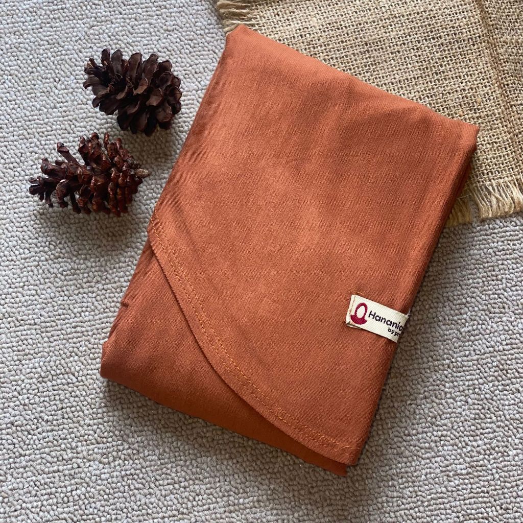 Hanania Hijab - Clara Pashmina Kaos Oval Rayon Premium | Pashmina Oval Meleyot Bahan Cotton Rayon