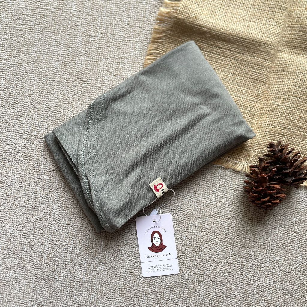 Hanania Hijab | Zhia Pashmina Oval Inner Leher Kaos Rayon Cooltech | Pashmina Meleyot Instan 2In1