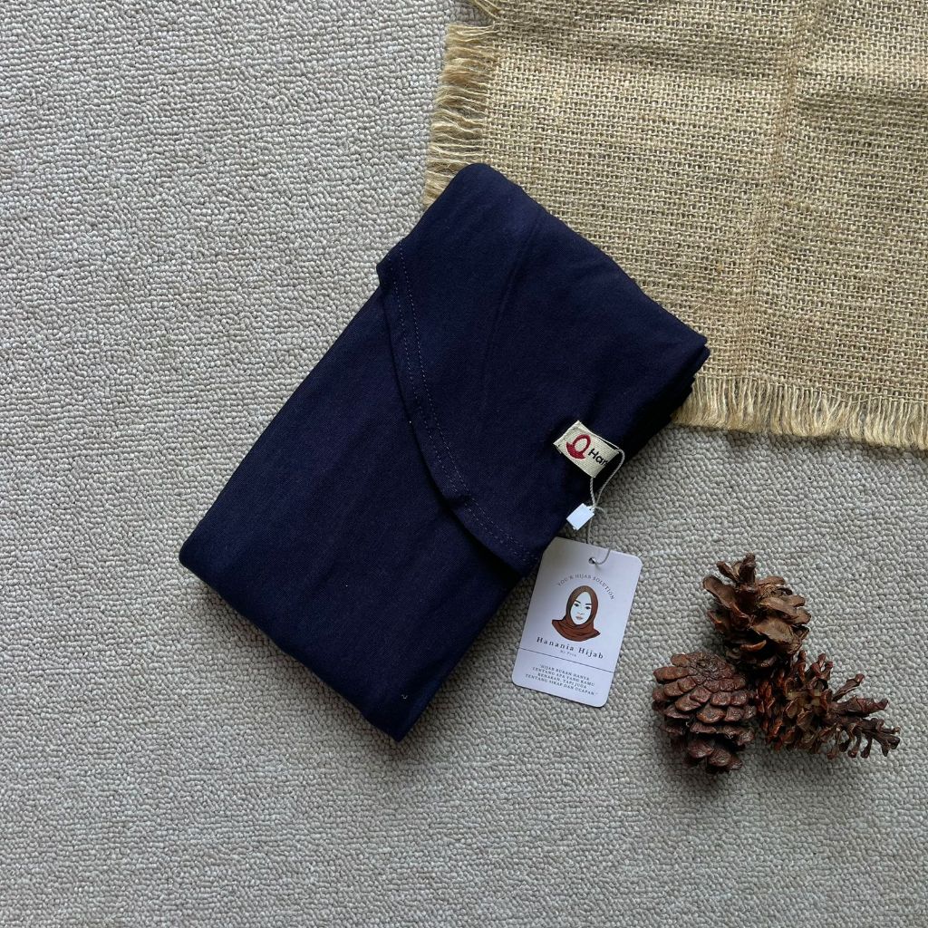 Hanania Hijab Zhia EXTRA LARGE Pashmina Oval Inner Leher Jumbo Syar'i Kaos Rayon Cooltech | Pashmina