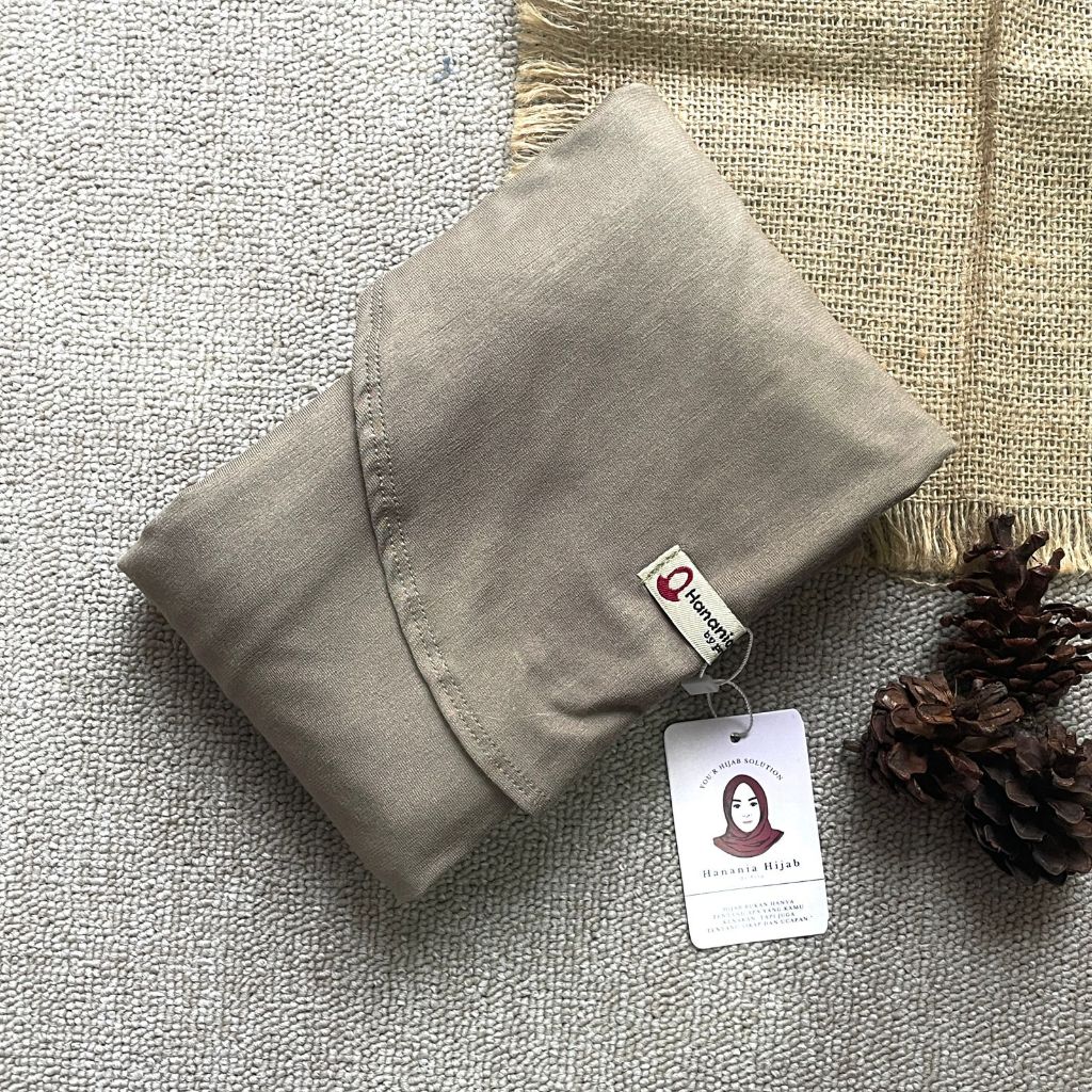 Hanania Hijab | Zhia Pashmina Oval Inner Leher Kaos Rayon Cooltech | Pashmina Meleyot Instan 2In1