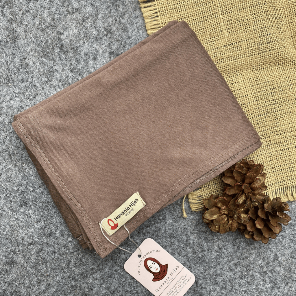 Hanania Hijab - Aldera Pashban Pashmina Bandana Kaos Oval Tali Syar'i Rayon Cooltech Premium | Pashmina Bandana Oval Kaos Rayon Cooltech