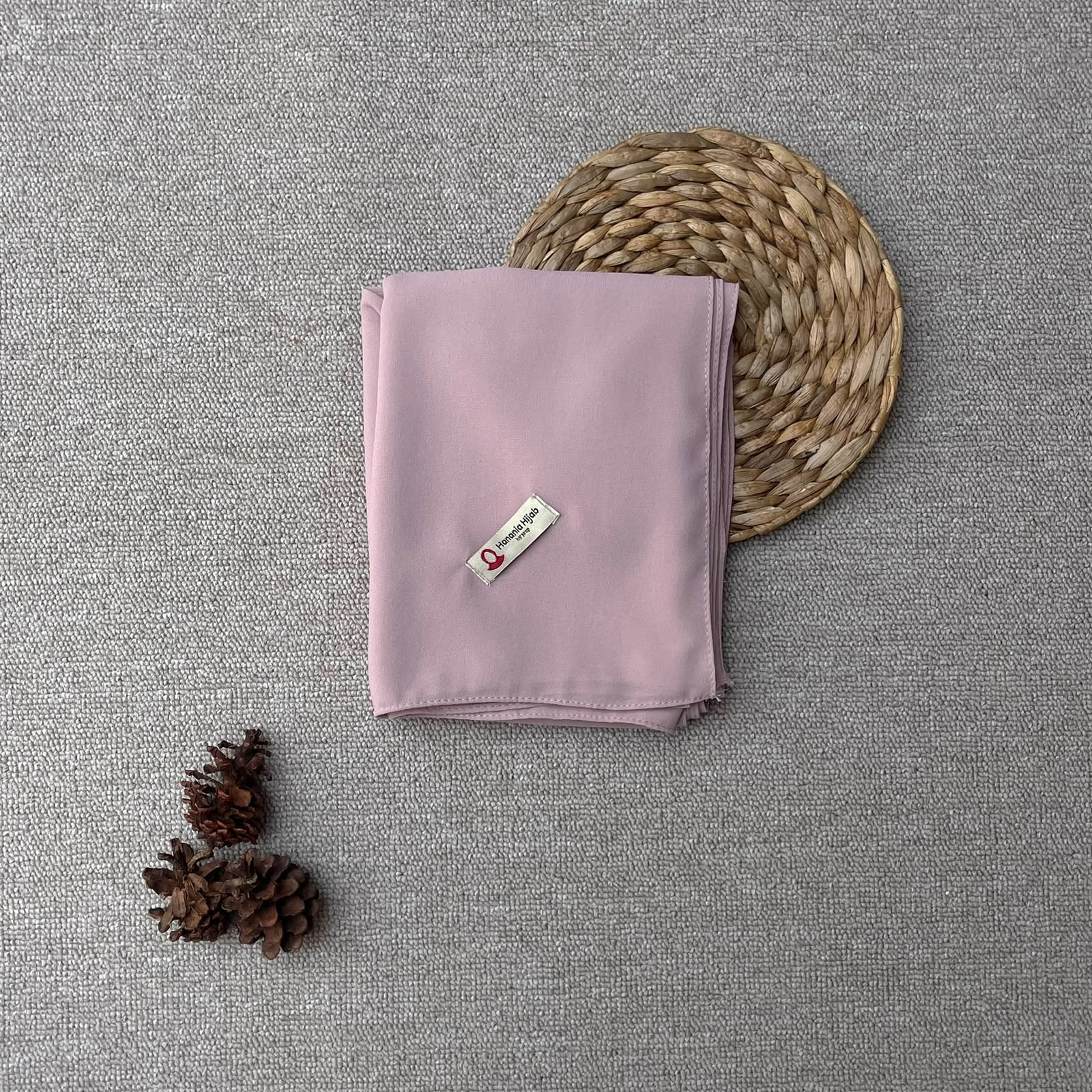 Hanania Hijab - Aura Khiban French Square Syar'i L Segiempat Tali | Khimar Bandana Ceruty Babydoll