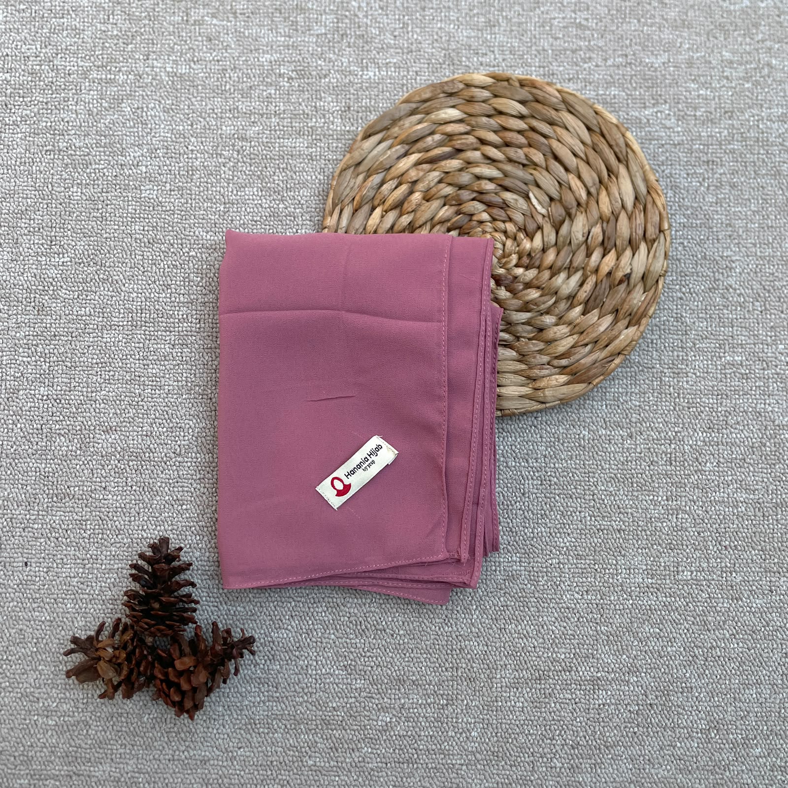 Hanania Hijab - Aura Khiban French Square Syar'i Jumbo XL Segiempat Tali | Khimar Bandana Ceruty Babydoll Utimate