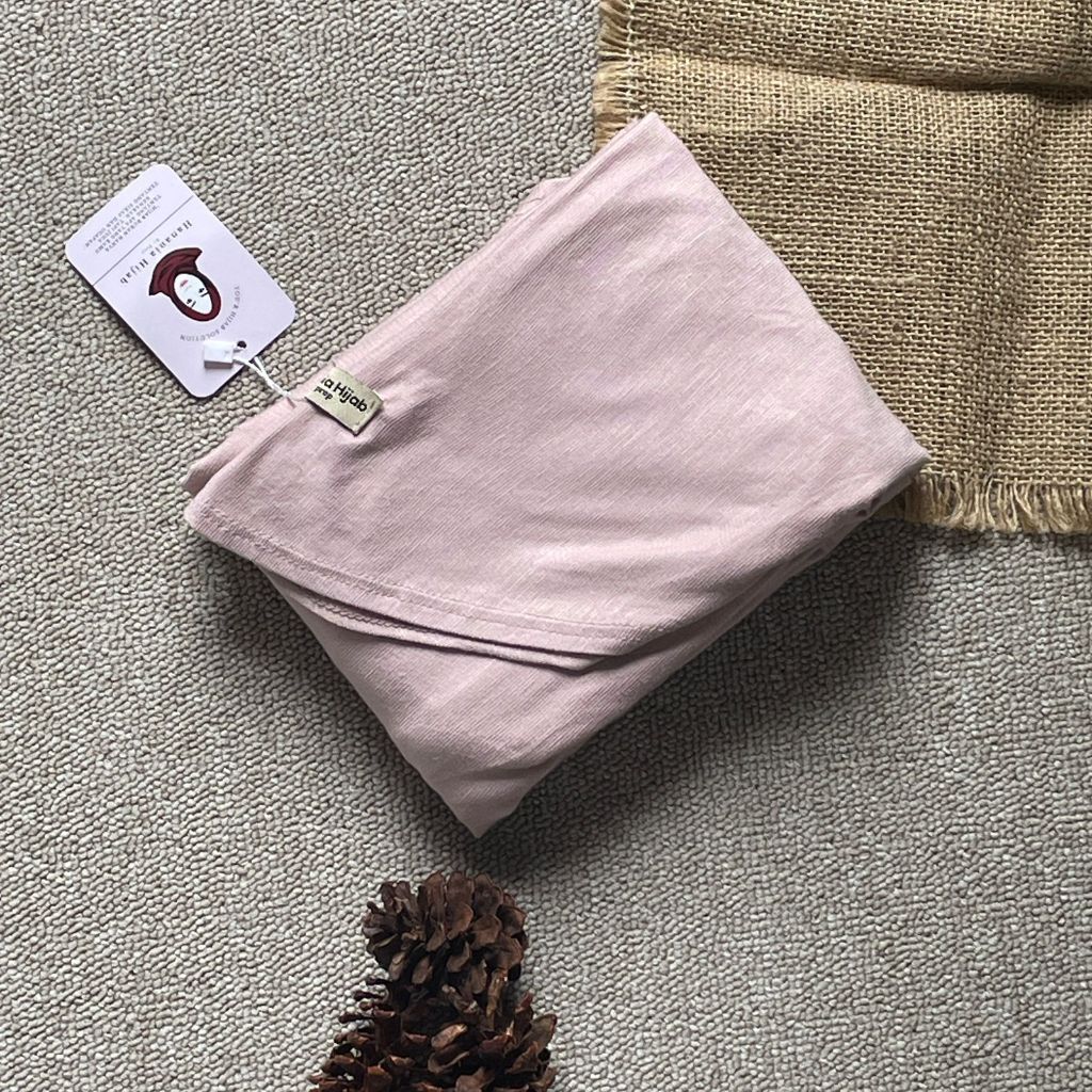 Hanania Hijab | Zhia Pashmina Oval Inner Leher Kaos Rayon Cooltech | Pashmina Meleyot Instan 2In1