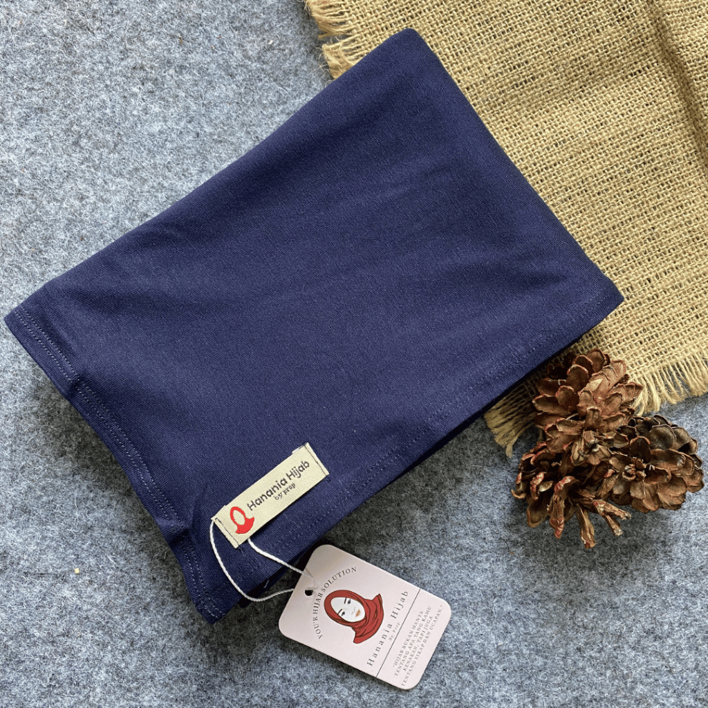 Hanania Hijab | Zhia Pashmina Oval Inner Leher Kaos Rayon Cooltech | Pashmina Meleyot Instan 2In1