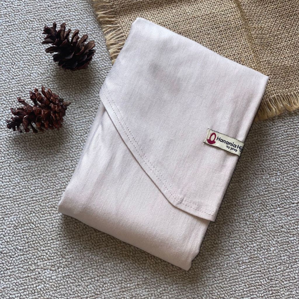 Hanania Hijab - Clara Pashmina Kaos Oval Rayon Premium | Pashmina Oval Meleyot Bahan Cotton Rayon